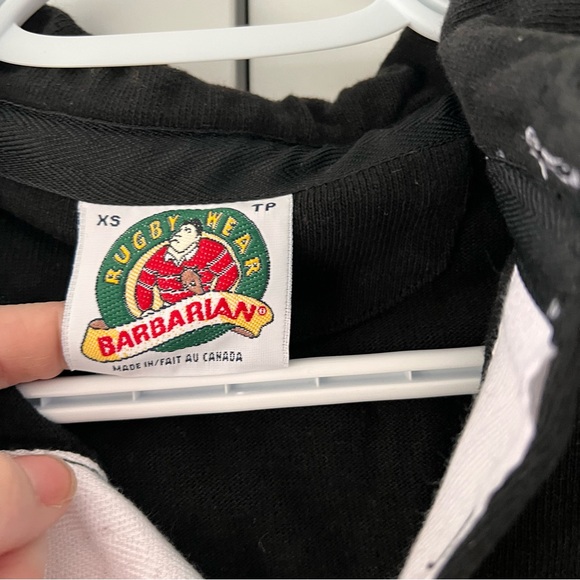 University of Guelph Black Rugby Shirt with Red and Yellow Stripes - Picture 3 of 8